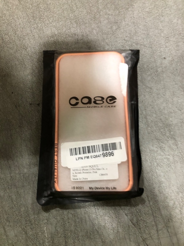 Photo 1 of MZELQ iPhone 13 Pro Max Case, Silicone Wallet Card Holder, Camera Protection, Screen Protector, Pink