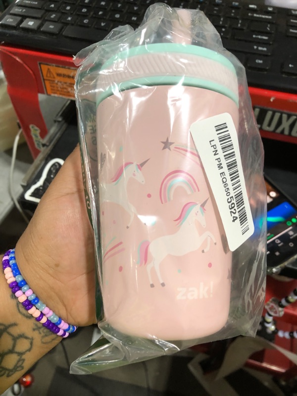 Photo 1 of Zak Designs Kelso Toddler Cups For Travel or At Home, 12oz Vacuum Insulated Stainless Steel Sippy Cup With Leak-Proof Design is Perfect For Kids (Fanciful Unicorn)