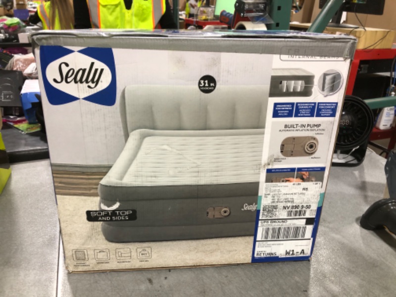 Photo 1 of Sealy Tritech Airbed Queen 31" Headboard Built-in AC Pump
