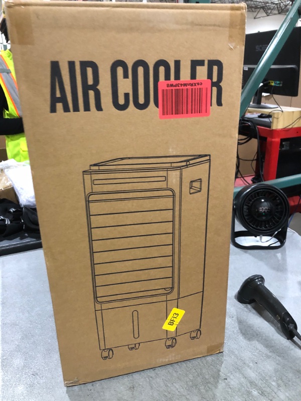 Photo 1 of Swamp Cooler Air Conditioner, 4-in-1 Evaporative Air Cooler with 5L Water Tank No Window, Portable Swamp Cooler 3 Speeds, 120°Oscillation, Remote Control, Evaporative Cooler Cooling Fan