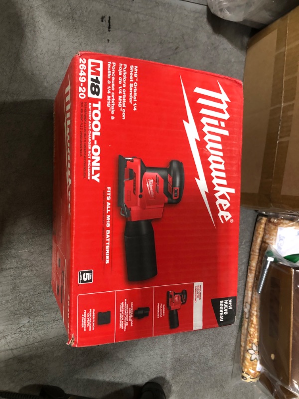 Photo 1 of Milwaukee Electric - M18. 1/4 Sheet Sander