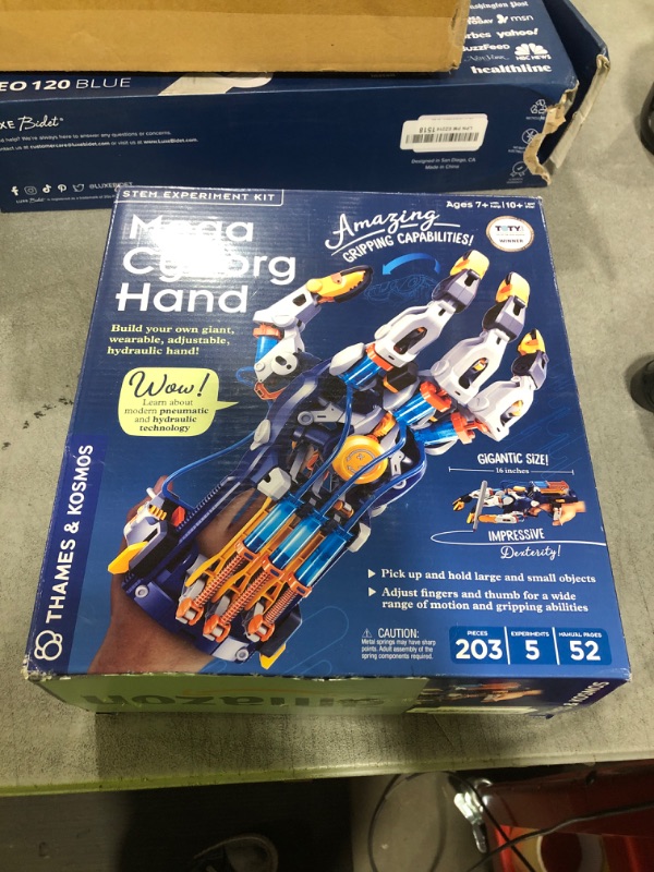 Photo 1 of Thames & Kosmos Mega Cyborg Hand STEM Experiment Kit | Build Your Own GIANT Hydraulic Amazing Gripping Capabilities Adjustable for Different Sizes Learn Pneumatic Systems