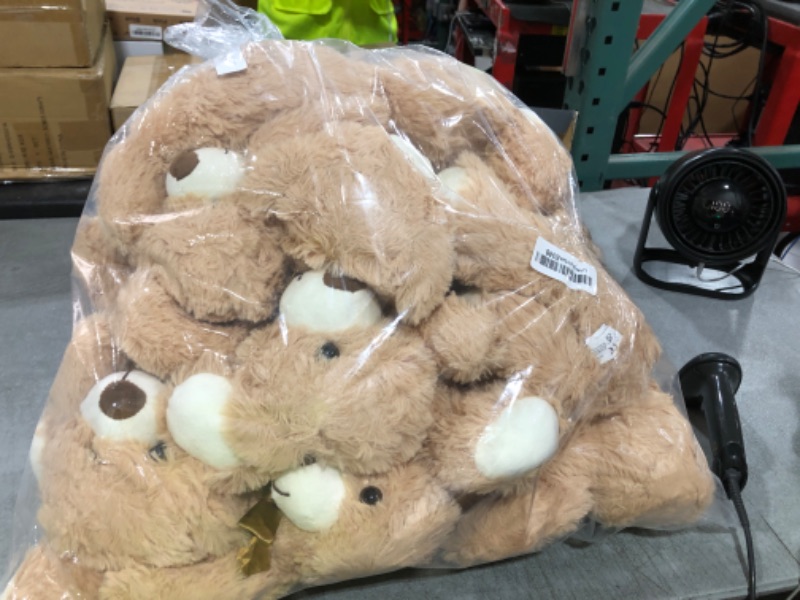 Photo 1 of LELELONG 12 Pack Teddy Bears Bulk 13.5 inch Small Teddy Bear Stuffed Bears for Baby Shower Centerpiece Decorations for Christmas Valentine's Mother's Day for Kids or Adults (12 Light Brown)