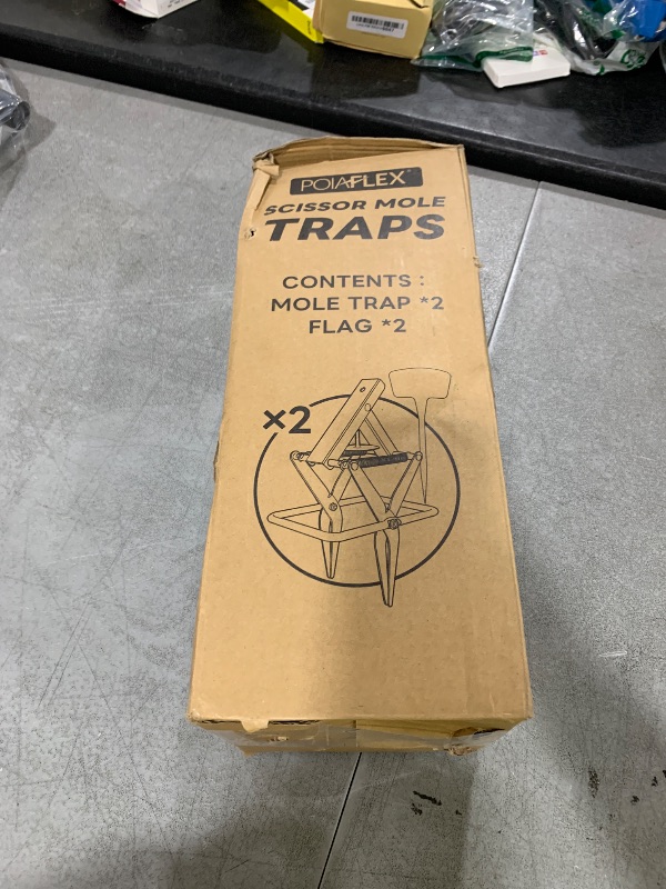 Photo 1 of 2 Pack Mole Traps,Galvanized Steel Scissor Trap,Reusable Mole Trap Killer,Easy Set Mole Eliminator Trap for Lawns