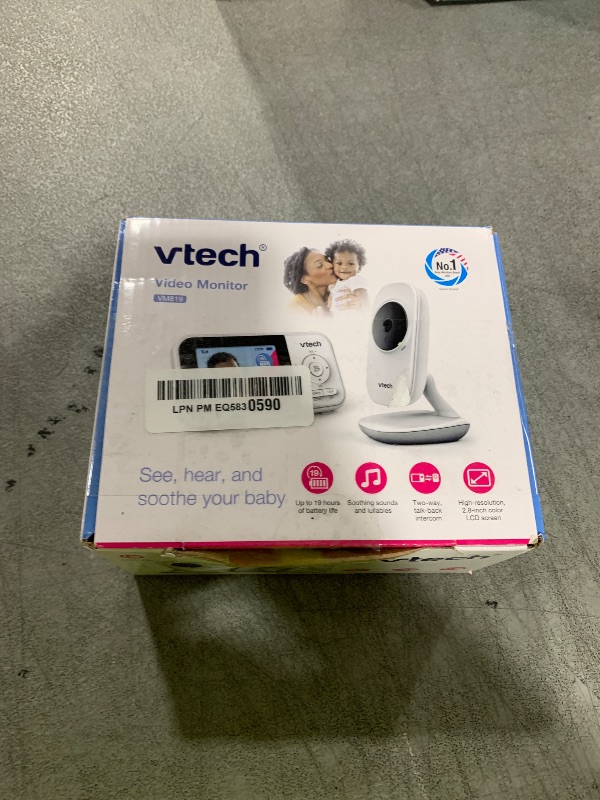 Photo 1 of VTech VM819 Baby Monitor with Camera and Audio, 2.8” Screen Portable Baby Camera, Night Vision, 2-Way Audio, Temperature Sensor and Lullabies, Secure Transmission No WiFi, Ideal for Baby/Elderly/Pet