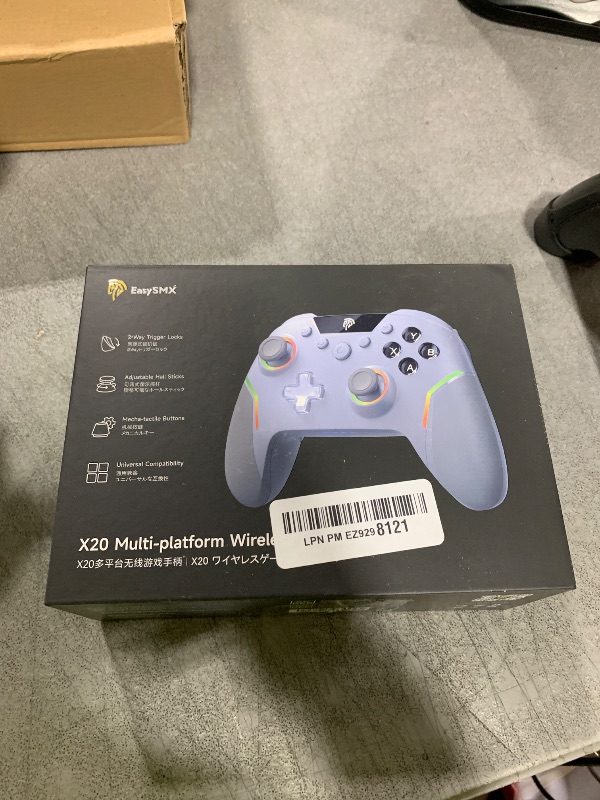 Photo 1 of EasySMX X20 Wireless Gaming Controller with RGB Backlit, 2-Stage Hall Effect Stick, 1000Hz Polling Rate, 6-Axis Gyro on Multi-Platform, Mech Buttons- Compatible with PC/Switch/Steam/Android