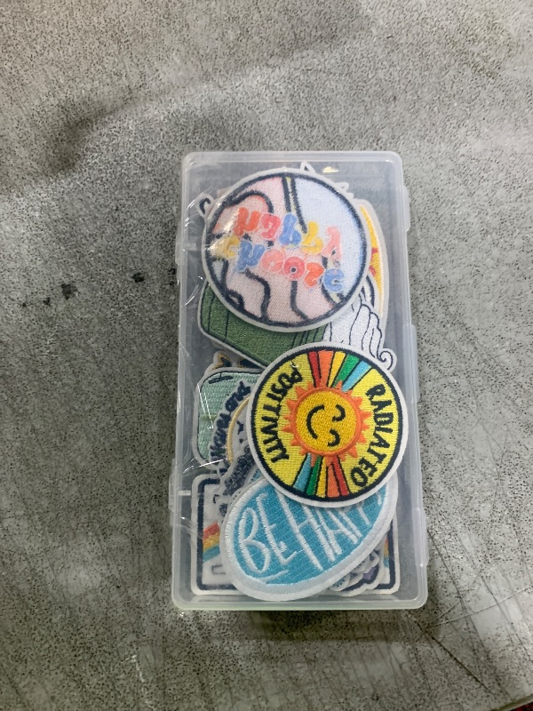 Photo 1 of Kawaii Cartoon Iron On Patches, Cute Decor Patches for Backpacks, Embroidery Applique Aesthetic Stuff for Clothing, Jackets, Jeans, Hats (Cute1 20 Pcs)