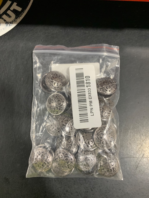 Photo 1 of MILISTEN Jean Buttons Metal Buttons 30pcs Round Metal Hollow Out Button Coat Buttons Flat Buttons Jacket Button Trousers Buttons Sewing Buttons (Black 23mm) Pant Buttons Vintage Decor