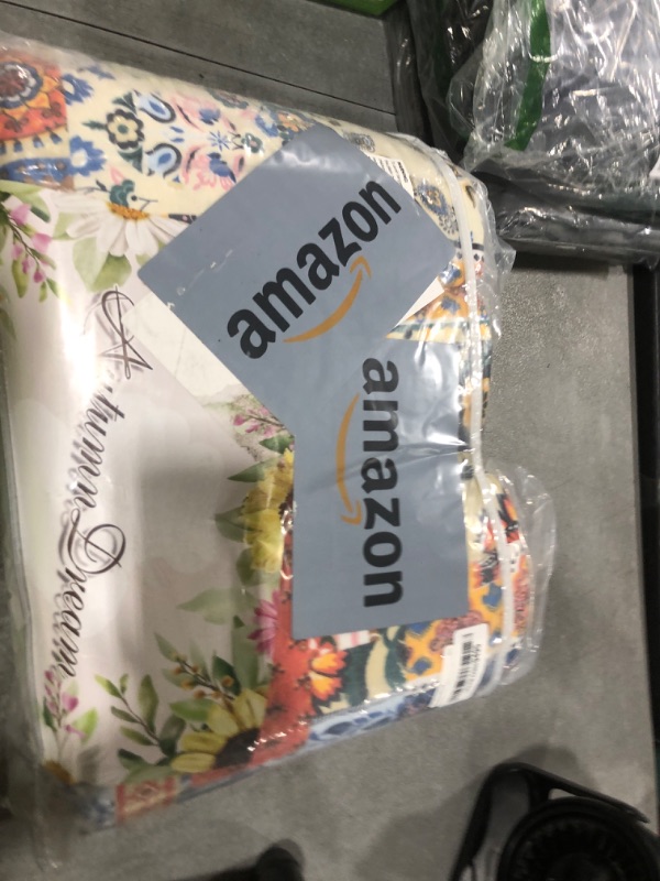 Photo 1 of Autumn Dream Cotton Bedspread Quilt Sets, 3 Pieces Reversible Comforter Coverlet Sets,Vintage Gorgeous Bohemian,Queen Size