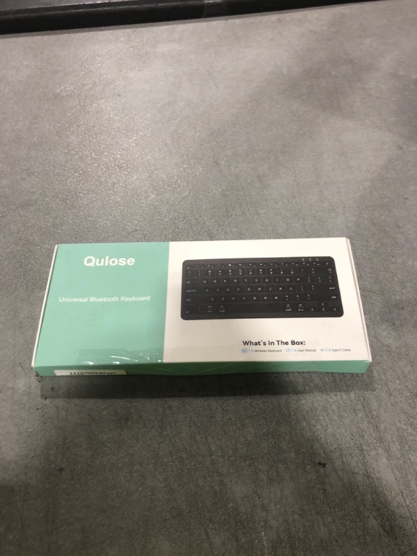 Photo 1 of Qulose Bluetooth Keyboard, Ultra-Slim Wireless Keyboard for iPad, Rechargeable Ergonomic Computer Keyboard for iOS, Android, Windows PC Tablets Phone, Black