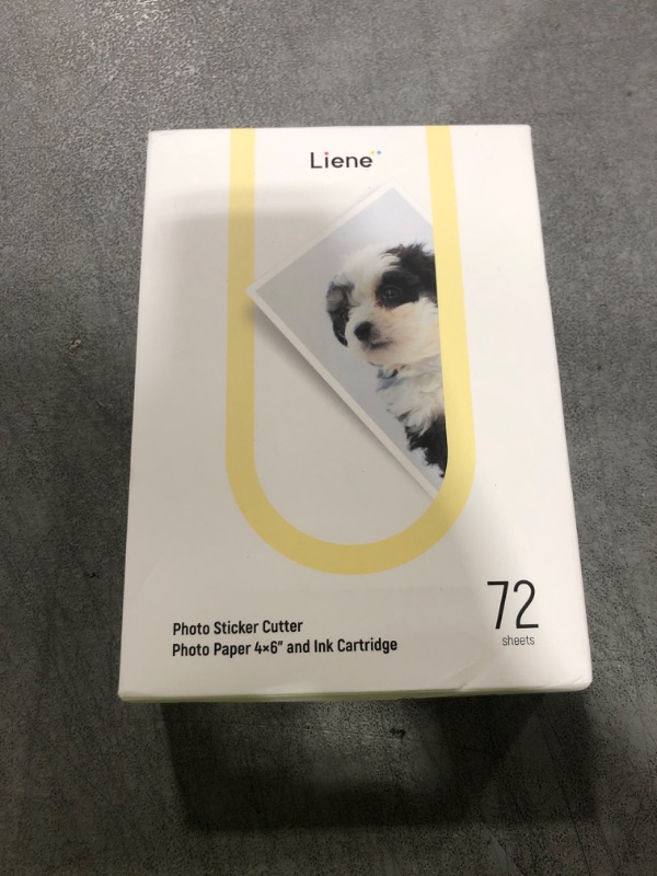 Photo 1 of Liene Photo Paper & Cartridge, 2 Ink Cartridge Refill & 72 sheets photo papers, 4x6", Dye Sublimation, Water & Oxidation-Proof, Compatible w/Liene PixCut S1 Photo Sticker Printer and Cutter