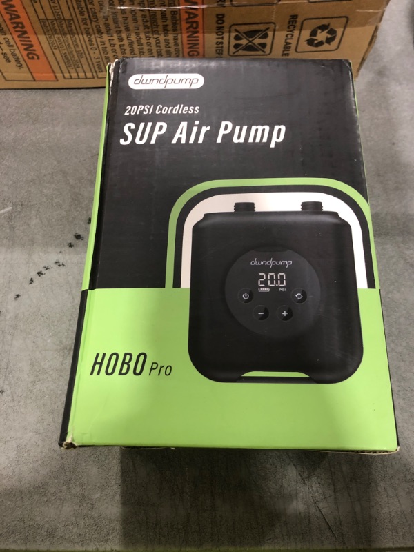 Photo 1 of dwndpump Paddle Board Pump Electric, Rechargeable 20 PSI High Pressure SUP Pump, Portable Dual-Stage Inflation, Auto-Off & 12V DC, for Paddle Board, Kayaks, Mattress, Kite Wings, Tents