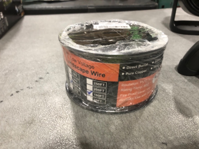 Photo 1 of UBOORY 14/2 Low Voltage Landscape Wire, 14 Gauge Wire 2 Conductor 100 Feet, for Low Voltage, Outdoor Direct Burial Electrical Wire