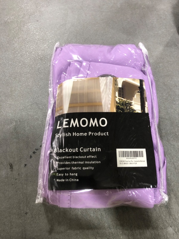 Photo 1 of LEMOMO Lilac Puple Thermal Blackout Curtains/38 x 63 Inch/Set of 2 Panels Room Darkening Curtains for Bedroom