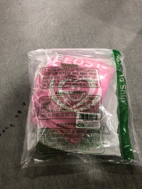 Photo 1 of EEOST Adult Diaper Cover for Incontinence Noiseless Leak-Protection Underwear Plastic Pants Over Diapers Waterproof Rubber Pants (Pink, XXXL)