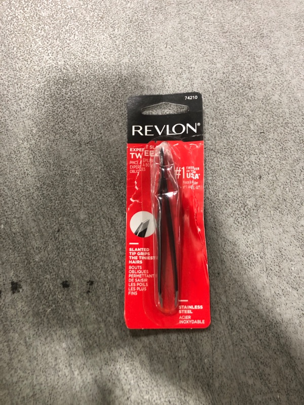 Photo 1 of Revlon Expert Slant Tweezer, High Precision For an Easy Hair Removal, Made With Stainless Steel, 1 Count
