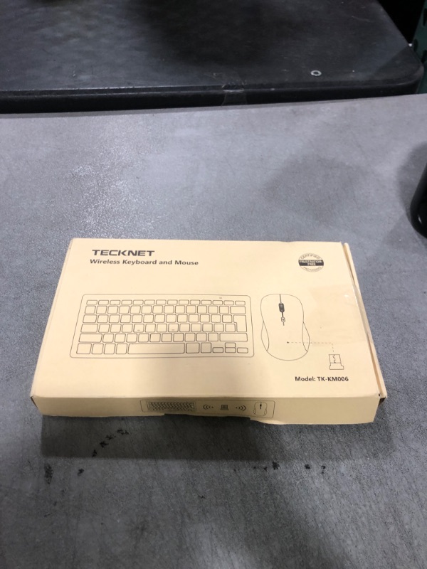 Photo 1 of TECKNET Wireless Keyboard and Mouse Combo, Mini Cordless Computer Keyboard and Mouse Set 2.4GHz, Silent Adjustable 1600 DPI, Quiet Click, Lag-Free for Computer, Laptop, PC, Windows, Mac, Chrome OS