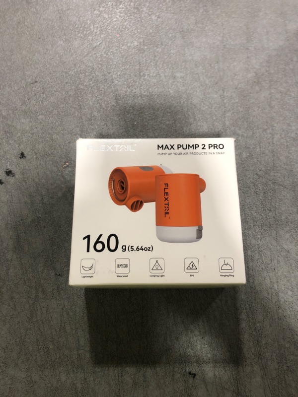Photo 1 of FLEXTAILGEAR 4.5kPa Air Pump for Inflatables, Portable Air Mattress Pump with Led Light, 3600mAh Emergency Battery Power Supply, 50-500 lumens Light for Camping, Air Mattress, Sleeping Pads