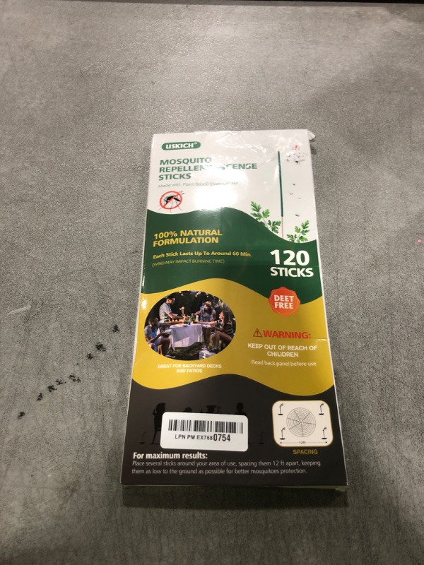 Photo 1 of Mosquito Repellent Outdoor 120 Pcs Natural Citronella Oil Mosquito Incense Sticks Organic Mosquito Barrier Mosquito Repeller for Backyard Patio Travel Camping Indoors Gnat Mosquito Control