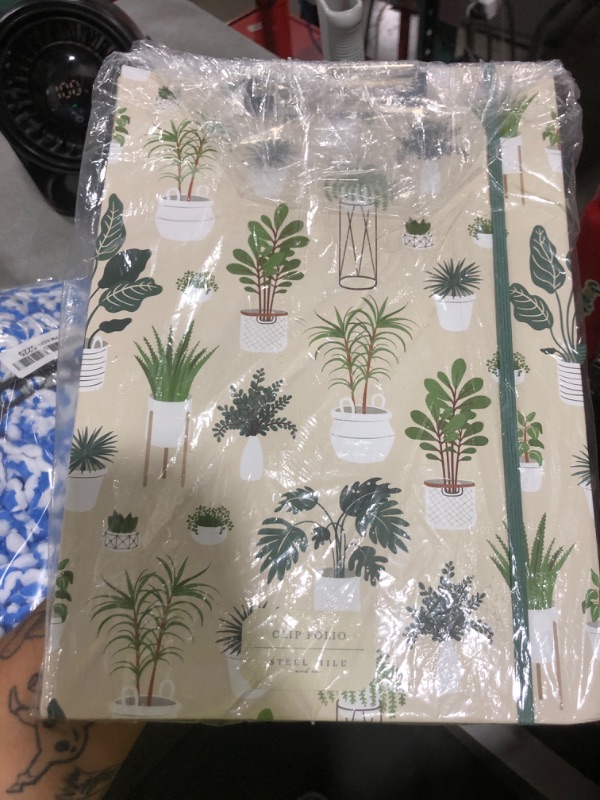 Photo 1 of Steel Mill & Co Cute Clipboard Folio with Refillable Lined Notepad and Interior Storage Pocket, Padfolio for Work (Sage Plants)