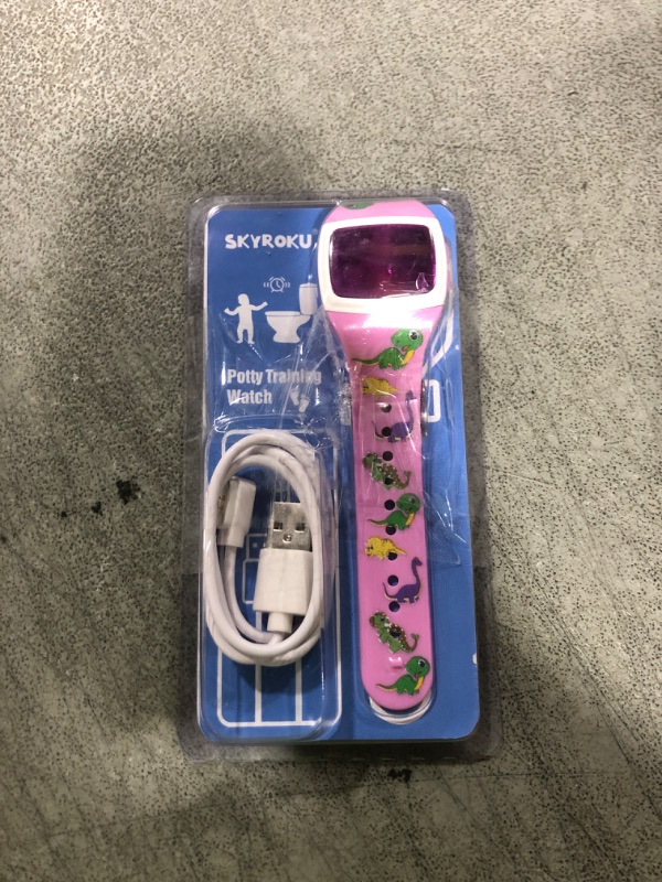 Photo 1 of SKYROKU Potty Watch for Toddler Girls – Magnetic Charging, 5 Timing Modes, Ultra-Long Standby, Cute Dinosaur Pattern, Music & Flash Reminders, Silicone Strap, Large Dial for Easy Use (Pink-White)