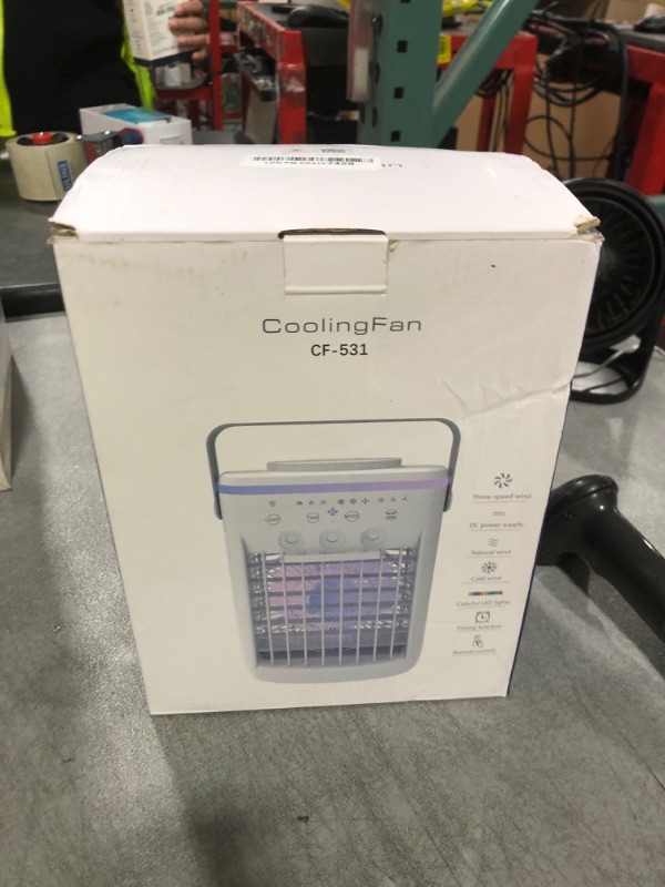 Photo 1 of Portable Air Conditioner,Cooling Fan with 3 Speeds &3 Modes,2-8H Timer,1000ml Water Tank, Remote Control,4 in 1 Humidifier, Air Conditioner,Fan,Night Light,Evaporative Air Cooler for Home,Office