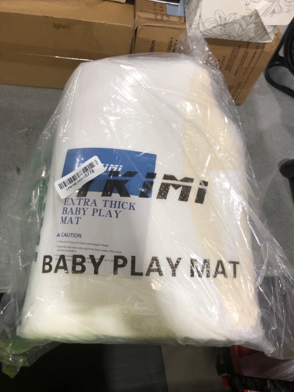 Photo 1 of YKiMi Baby Play Mat for Floor,1.3" Thick Soft Foam Playpen Mat with Removable Washable Cover,Waterproof & Anti-Slip 50" x 50" Nursery Rug for Tummy Time,Kids Crawling Mat for Toddlers Infant, Beige