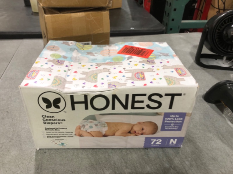 Photo 1 of The Honest Company Clean Conscious Diapers for Delicate Skin | Up to 100% Leakproof | Hypoallergenic, Fragrance Free | Gender Neutral | Club Box, Size Newborn, 72 Count (Prints May Vary)