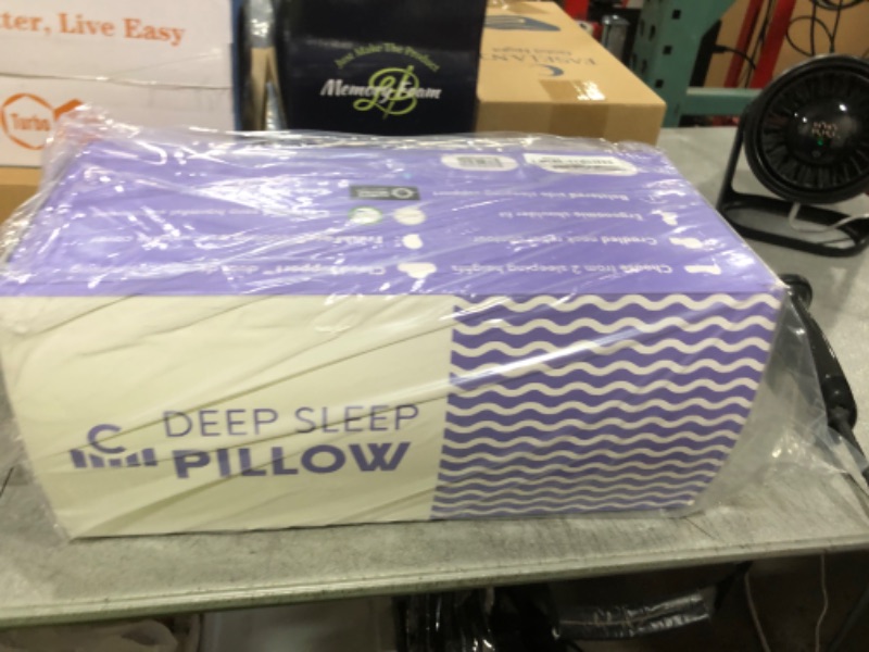 Photo 1 of C CUSHION LAB Deep Sleep Pillow, Patented Ergonomic Contour Design for Side & Back Sleepers, Orthopedic Cervical Shape Gently Cradles Head & Provides Neck Support & Shoulder Pain Relief - Calm Grey
