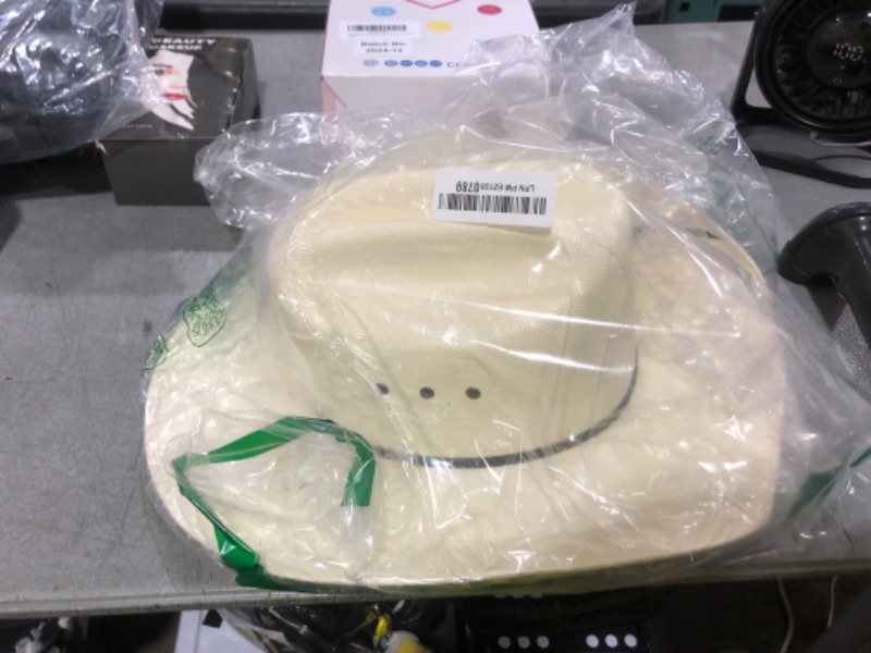 Photo 1 of RESISTOL Denison 7X Bangora Straw Cowboy Hat Off-White