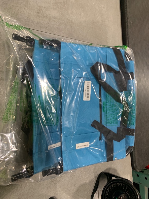 Photo 1 of Besunbar Stadium Seats for Bleachers 2 Pack w/Back Support Bleacher Seat Soft Cushion Light Weight Includes Shoulder Strap & Cup Holder, Front & Back Zipper Pocket, Suitable for Sports Events,Cyan