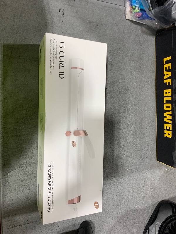 Photo 1 of T3 Curl ID 1.25" Digital Ceramic Curling Iron with Smart Touch Interface & Interactive HeatID Technology for Automatic Heat Setting Personalization - Shiny Smooth Curls that Last, White