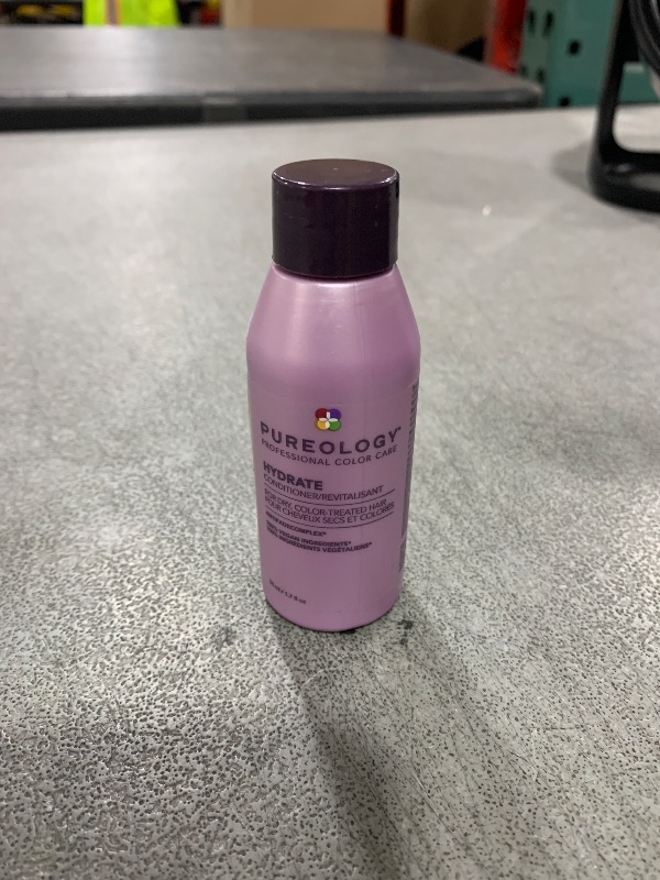 Photo 1 of Pureology Hydrate Conditioner - For Dry or Color-Treated Hair, Restores Moisture & Softness, Seals In Hydration, Color-Safe, Vegan, 1.7 Fl Oz