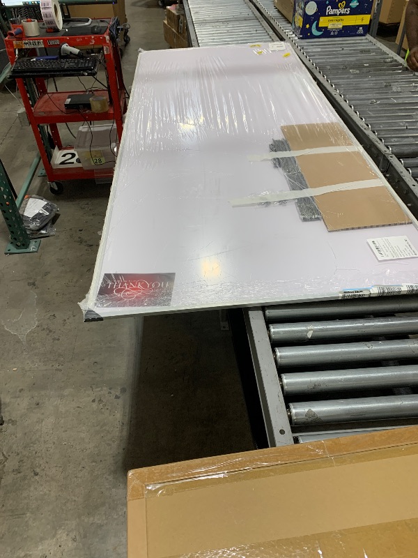 Photo 1 of VIZ-PRO Dry Erase Board/Magnetic Whiteboard, 96 x 40 Inches, Large Wall Mounted Board for School Office and Home