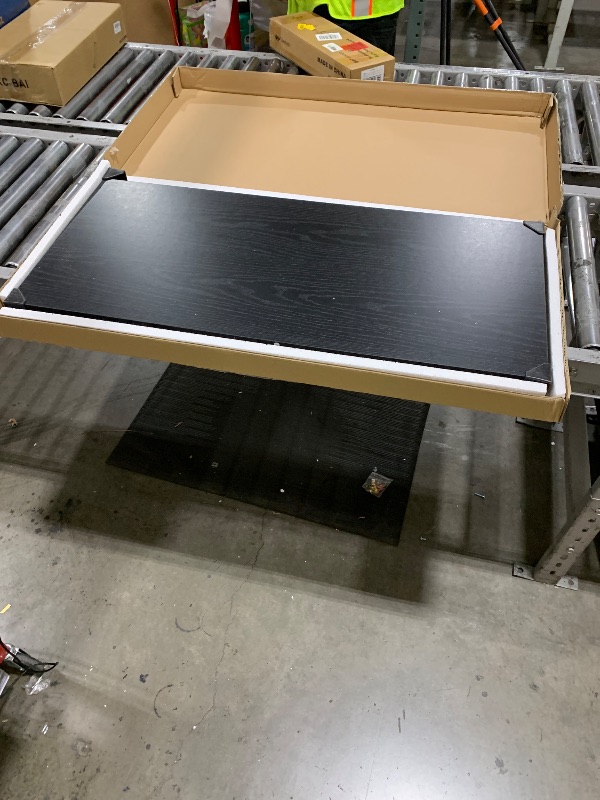 Photo 1 of FURINNO Jaya Writing Desk For Residential Use With DrawerBlack, Blackwood, Large