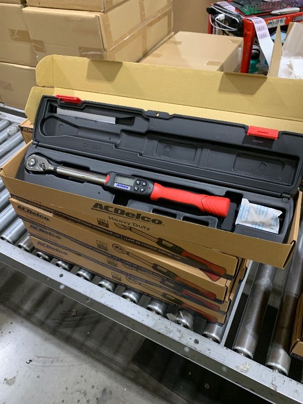 Photo 1 of ACDelco 1/2 (14.8 to 147.5 ft-lbs.) Heavy Duty Digital Torque Wrench with Buzzer and LED Flash Notification ISO 6789 Standards with Certificate of Calibration