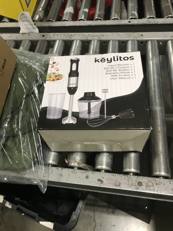 Photo 1 of Keylitos 5 in 1 Immersion Hand Blender Mixer, [Upgraded] 1000W Handheld Stick Blender with 600ML Chopper, 800ML Beaker, Whisk and Milk Frother for Smoothie, Baby Food