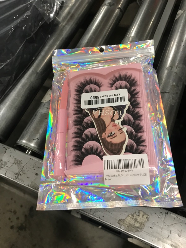 Photo 1 of Losha Lashes Fluffy Volume False Eyelashes 7 Pairs Cat Eye Lashes Kit with Lash Glue and Lash Tweezers 6D Vegan Fake Eyelashes that Look Like Lash Extensions (PL008)