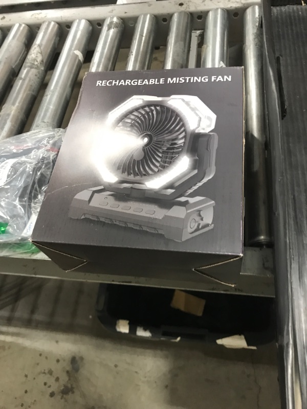 Photo 1 of Misting Fan Portable with 250ml Water Tank, 24000mAh Rechargeable Cooling Fans for Outside, Outdoor Water Misters with 2 Mist Modes, Remote Control Camping Fan with Timer for Beach, Patios, Tents
