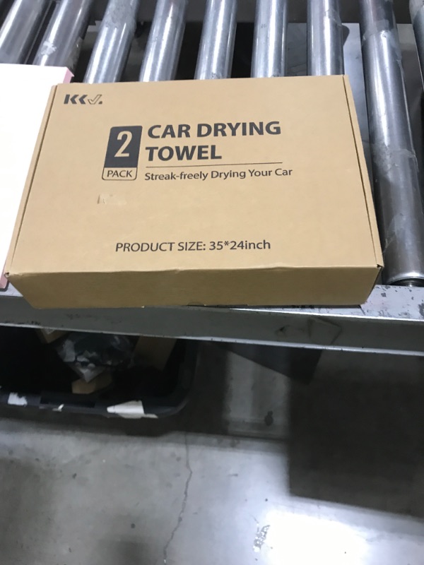 Photo 1 of KKV 2-Pack Microfiber Towels (35"x 24") Extra Large Ultra Absorbent Drying Towel for Cars and Trucks, Without Streaks, Scratches, or Water Spots
