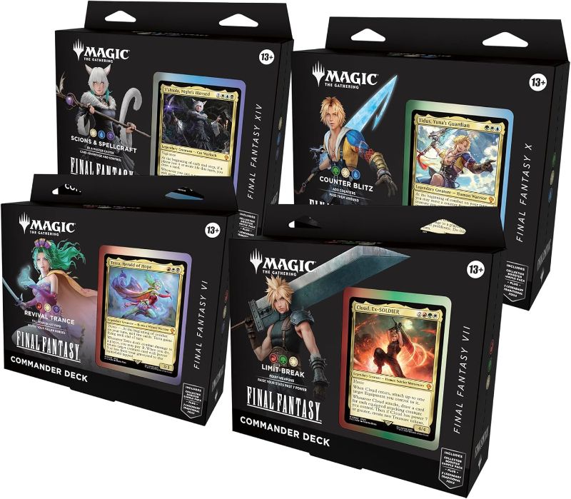 Photo 1 of Magic: The Gathering - Final Fantasy Commander Deck Bundle (Includes All 4 Decks)