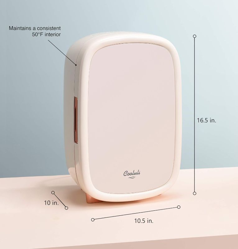 Photo 1 of Cooluli B12LW 12L Beauty Fridge, Pearl White
