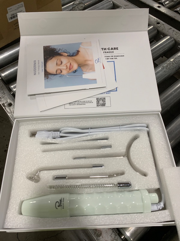 Photo 1 of NuDerma Clinical Skin Therapy Wand - Portable Skin Therapy Machine w 6 Fusion Neon + Argon Wands – Anti Aging - Clarifying - Skin Tightening & Radiance - Wrinkle Reducing