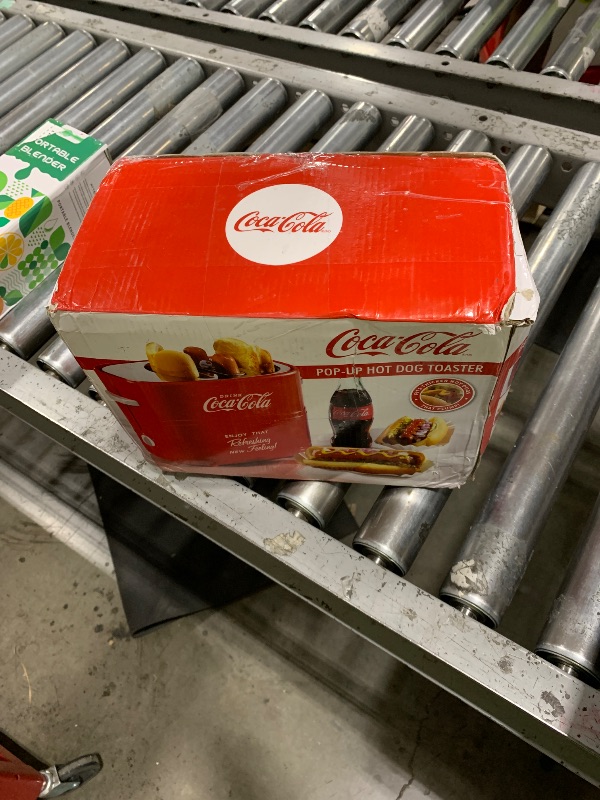 Photo 1 of Nostalgia Coca-Cola Hot Dog Toaster - 2 Slot Bun Mini Tongs - Works with Chicken, Turkey, Veggie Links, Sausages and Brats - Coke Red