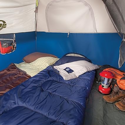 Photo 1 of Coleman Brazos 20/30°F Adult Cool-Weather Sleeping Bag with No-Snag Zipper & Stuff Sack, Machine Washable, Great for Camping, Traveling, Guests, & More
