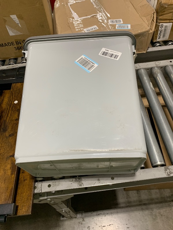 Photo 1 of Gray Storage Bin.