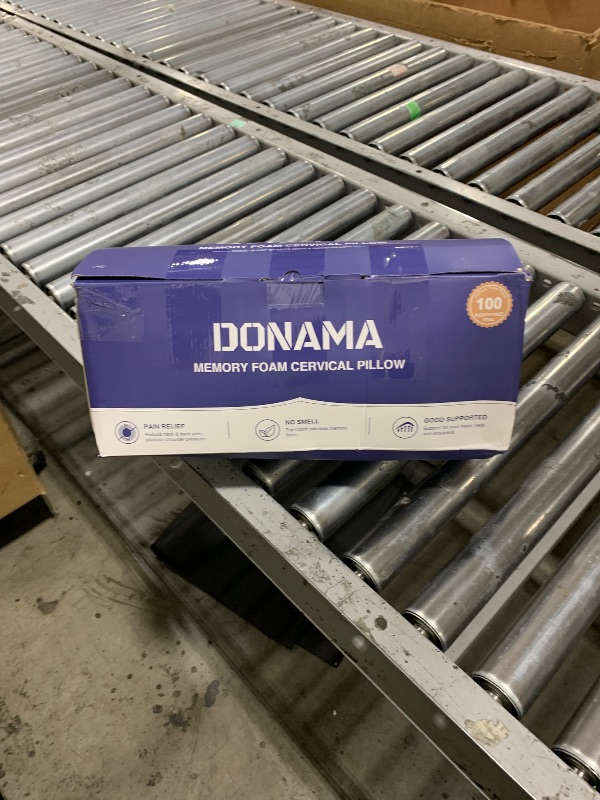 Photo 1 of DONAMA Cervical Pillow for Neck and Shoulder,Contour Memory Foam Pillow,Ergonomic Neck Support Pillow for Side Back Stomach Sleepers with Pillowcase