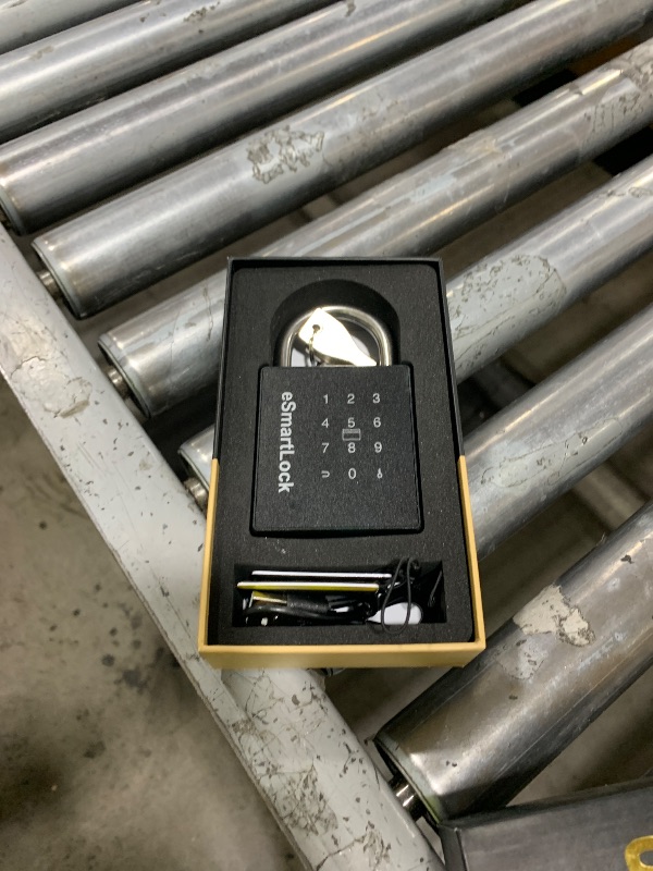 Photo 1 of Combination Lock Outdoor eLinkSmart Password Padlock with Key NFC RFID Weatherproof Heavy Duty Padlock for Locker Shed Gate Fence Truck Support Temporary Code Unlock Record