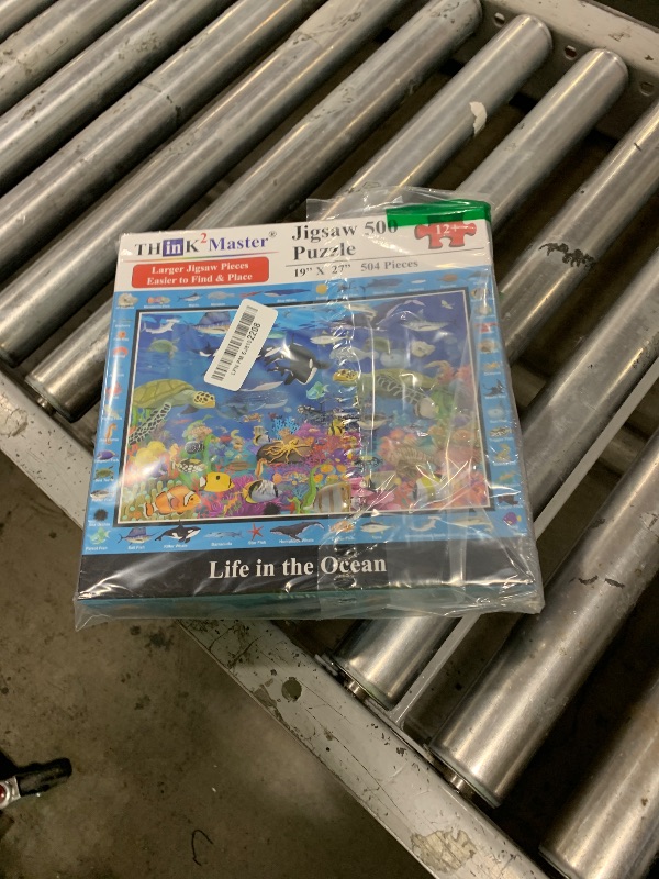 Photo 1 of Think2Master Colorful Ocean Life 500 Pieces Large Format Jigsaw Puzzle for Kids 12+, Teens, Adults & Families. Great Gift for stimulating Learning About Coral Reefs. Size: 26.8” X 18.9”