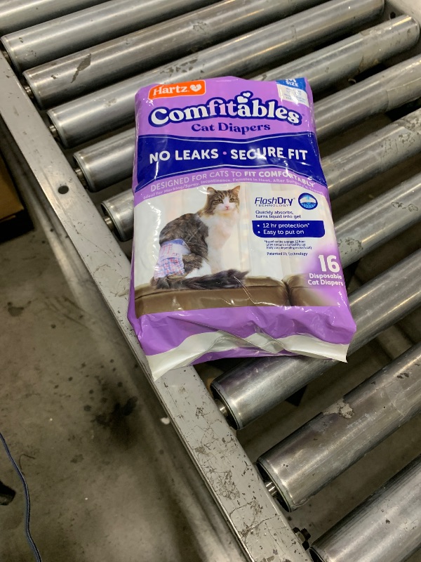 Photo 1 of Hartz Comfitables Cat Diapers,Medium, 16 Count, Comfortable & Secure Fit, Easy to Put On